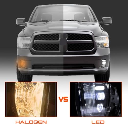 DRFG LED Fog Light with DRL Compatible with Dodge Ram 1500 Pickup 2013-2018 Truck Fog Light Assembly Driving Fog lamps by DRFG - Image 4