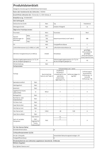 Hisense RF540N4SBI2 French Door Kühl-Gefrierkombination/ NoFrostPlus/ Inverter-Kompressor/ ConvertActive/ CrispZone/ 181,7 cm/ Kühlteil 302 l/ Gefrierteil 178 l/ 40 dB/ 310 kWh/ Jahr/ Inox-Look