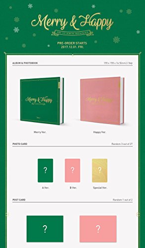 Twice [Merry&Happy] 1St Repackage Album Random Ver Cd+P.book+Card+Etc+Tracking Number #TOP1