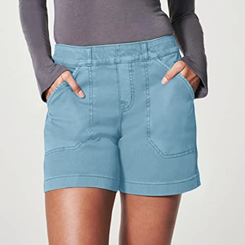 Stretch Twill Shorts Women, Women's Shorts, Shorts Women, White Shorts For Women, Womens Plus Size Shorts, Plus Size Womens Shorts, Women Stretch Twill Short, Loose Shorts Women(Large,Za-Blue) #TOP1