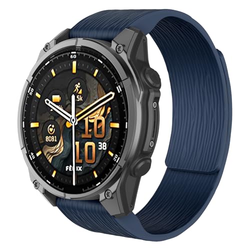 OVERSTEP�o���h Garmin Fenix 8 51mm/Fenix 7X/Fenix 6X/Fenix 5X/Fenix 3�ɑΉ� 26mm�V���R�����C�X�g���b�v Epix 51mm/Tactix 7/Enduro/Quatix 3/Descent