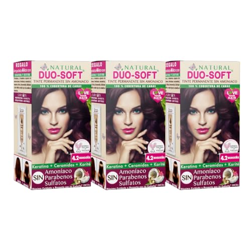 cabello borgoña intenso Marca NATURAL DUO -SOFT