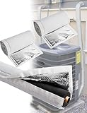 2unidades de cubierta aislante de 3Piso for tuberías exteriores de aire acondicionado HVAC,juego de manguitos de 72x10,2pulgadas,cubierta aislante for tuberías de cobre(Paste)