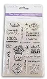 Forever in Time Clear Reusable Stamps - Handmade with Love Beautiful for Card Making, Craft Decoration and Scrapbooking -22 Count