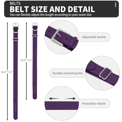 Image of QBK Toddler Baseball Socks & Belt Combo Set for Kids 2-16Y Tee Ball Socks