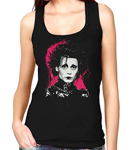 35mm - Camiseta Mujer Tirantes Eduardo Manostijeras - Edward Scissorhands - Burton - Negro - Talla...