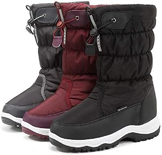 CIOR Women's Snow Boots Winter Waterproof Fur Lined Frosty Warm Snow Boots Chrimas