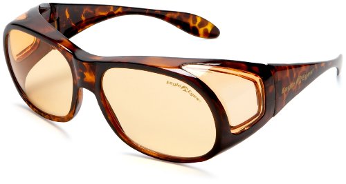 Eagle Eyes FitOns Computer Glasses â€“ StimuLights Designed to Fit Over Prescription Glasses in Tortoise
