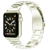 Wearlizer Compatible for with Fitbit Alta Bands Small Silver Rose Gold Fitbit Alta hr Women Metal Replacement Bands Accessories Straps Gold