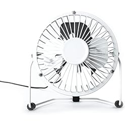 Mini Ventilador Escritorio Status SUSBWHWFAN1PKB4 Mini Ventilador de Escritorio, 2 Velocidades, Acabado de Metal Blanco