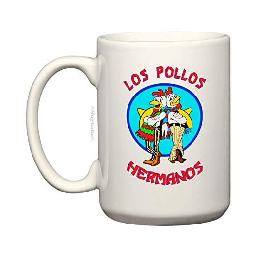 Los Pollos Hermanos - Taza de Café de Cerámica Grande de 15 Onzas