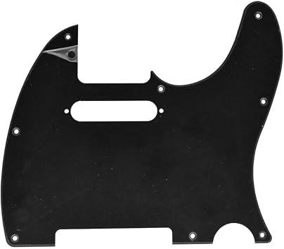 Dopro 8 Hole Tele Style Guitar Pickguard TL Pick Guard with Pickup Mounting Screw Holes for Tele/Telecaster Matte Black 1 Ply
