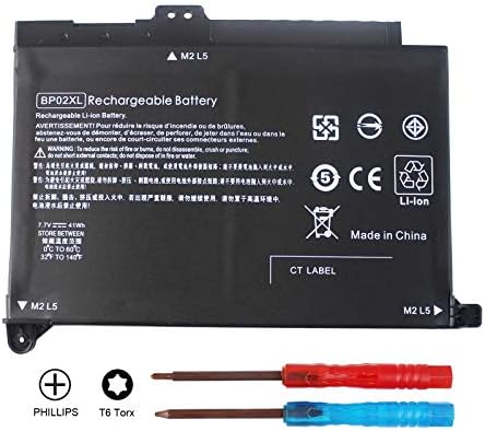 Vinpera BP02XL Laptop Battery for HP Pavilion PC 15 Series 15-AW002LA 15-aw004 15-AW053NR 15-AU010WM 15-AU123CL fit BP02041XL 849569-421 849909-850 849909-855 HSTNN-LB7H