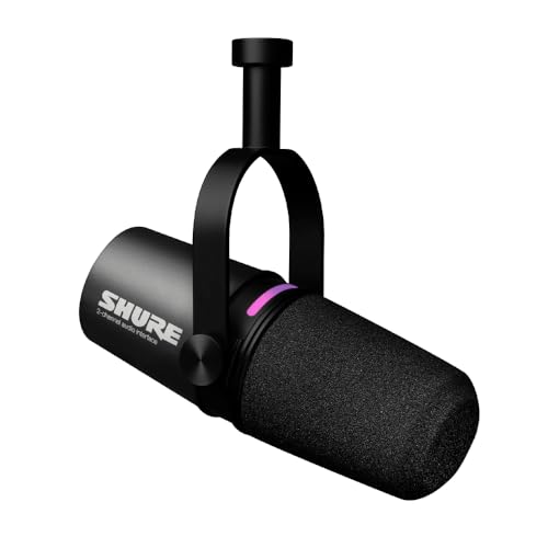 SHURE VA MV7i _Ci~bN}CNz & I[fBIC^[tF[X ubN MV7I-J : 2`lΉ ő60dB+ QC o : USB-C  : XLR 6.3mm tH[ mCY zM ^ R[fB