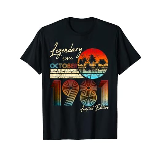 Nacidos en 1981 octubre - Regalo de cumpleaños (40 años), diseño vintage Camiseta