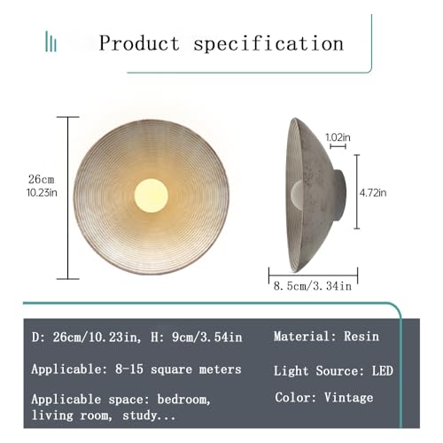 Image of Retro Japanese Wall Sconce Set of 2 Wabi Sabi Wall Art Lamp Bronze Resin Indoor Decor Wall Lamps LED Vintage Wall Sconces for Hallway Bedroom Bedside Living Room Porch