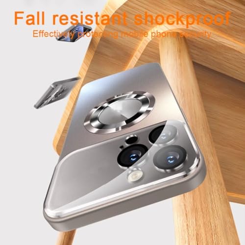 Étui en verre de luxe iPhone 12 Pro Max orange coque antichoc