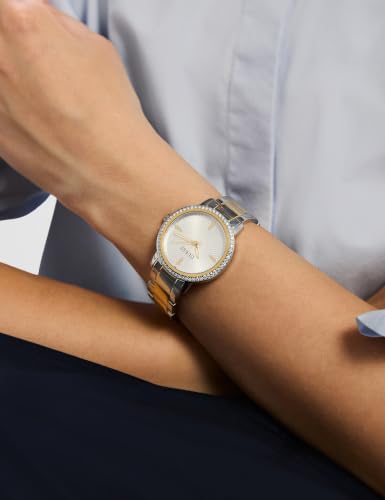 Image of Guess Round 34mm Silver Dial Analog Women Watch - U1405L2M