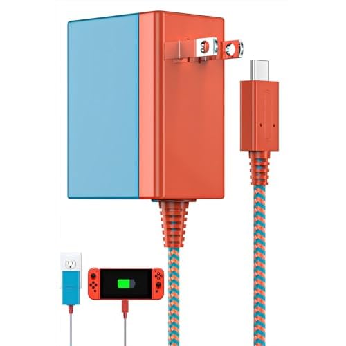 Charger for Nintendo Switch, 39W AC Adapter Fast Charging Power Supply for Switch, 15V 2.6A Compatible with Switch OLED/Switch Lite/Steam Deck Dock, Support TV Mode