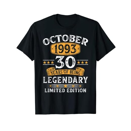 Nacido En Octubre 1993 Vintage 30 Años Regalo Hombre Camiseta