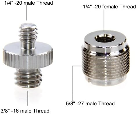 CAMVATE Convert Screw Adapter,1/4"-20 & 3/8"-16 and 5/8-27 - 1204
