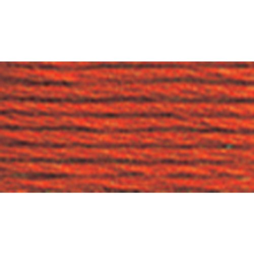 Hilo Perlé DMC tamaño 8, color naranja quemado oscuro miniatura 1