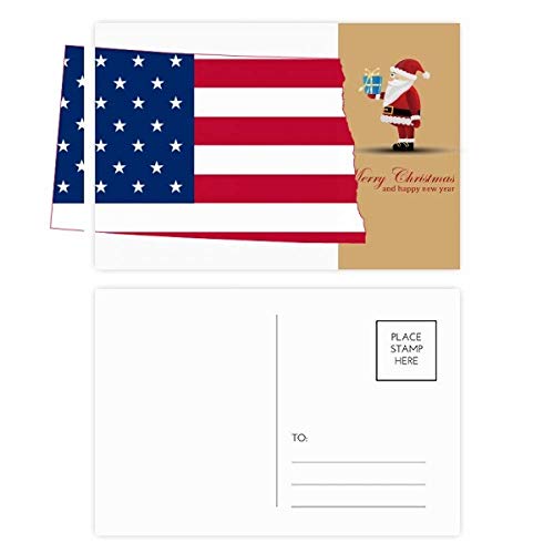 Carte postale drapeau Dakota du Nord haut de gamme pour remerciement