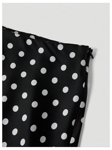 GORGLITTER Women's Polka Dots Long Flowy Skirts Dressy High Waisted Business Causal Skirt3