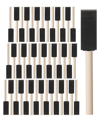 Bates Foam Paint Brushes, 1", 40 Pack - Sponge Brushes