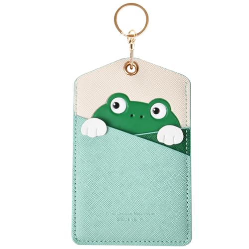 ✨【DESIGN PRATICO】Il simpatico porta carte d'identità a forma di cartone animato è irresistibile. Il design della finestra trasparente ha un'eccellente chiarezza ed è comodo per la visualizzazione e la perforazione. Il processo di cucitura, le cuciture squisite e gli slot per carte bifacciali sono belli e pratici.