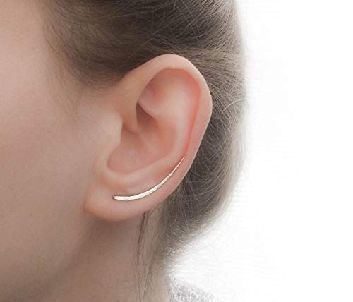 Ear Climber Earrings Long Sterling Silver Climbers Crawler Bar Studs #TOP3