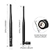 Fosi Audio Bluetooth Antenna WiFi SMA Male PC 2.4GHz 6dBi Single Band Boost Bluetooth Audio Range for Home Office Wireless Network Router IP Camera Amplifier Wireless Range Extender 2 Pack (SMA-Male)