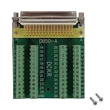 DUZEPA DB50-lötfreier Steckverbinder, weiblicher D-SUB-Header auf 50-poligen Anschlussklemmenadapter-Breakout-Board mit Schrauben