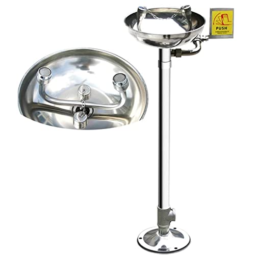 Douche oculaire de sécurité, Station de Lavage oculaire d'urgence - Unités de Douche de sécurité en Acier Inoxydable 304 avec signalétique de Lavage oculaire pour Une Utilisation en Milieu s