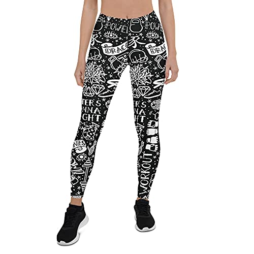 Leggings de fitness femme Pop finitions premium noir blanc