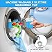4pcs Laundry Detergent Cup,Laundry Detergent Measuring Cup,Laundry Measuring Cup,Washable Detergent Cup for Liquid Detergent,Silicone Laundry Measuring Cup,No More Mess or Leaks,for Laundry Room