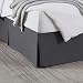 Nestl Bedding Pleated Bed Skirt - Luxury Microfiber Dust Ruffle, 14” Tailored Drop, King, Gray