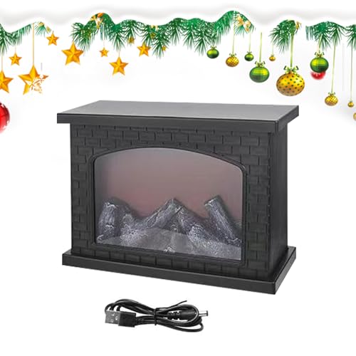 Linterna De Chimenea - Lámpara De Fuego LED Sin Envejecimiento | Carga USB Con Operación De Baterías Luz De Mesa Decorativa Sin Envejecimiento Para Balcones Al Aire Libre.