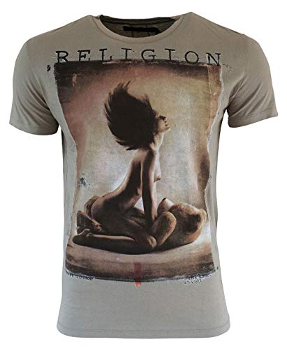 Religion Love Teddy - Camiseta para hombre, Flint, S