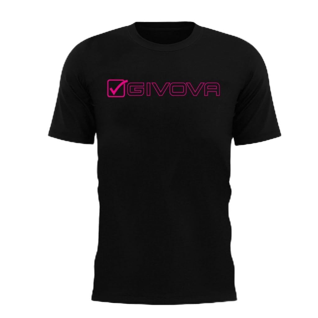 T-Shirt Cotone Mondo Nero/Fuxia Tg. 4XL-image