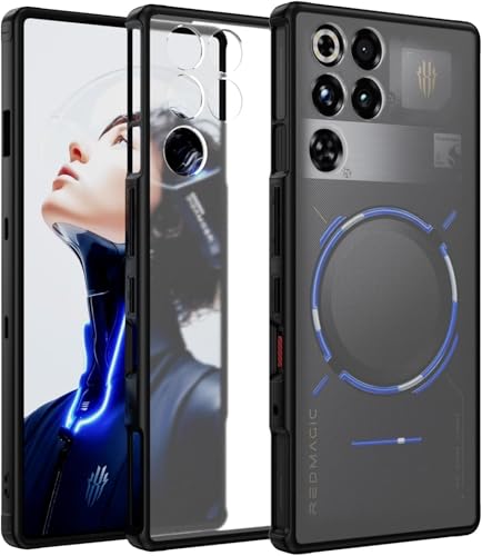 MeiyueEr Red Magic 11 Pro/11 Pro+ �P�[�X [�~���^���[�����ی�] [�w��h�~] [���΂݂Ȃ�] [�h�H] [�h��] �������}�b�g�o�b�N �ϏՌ��ی�d�b�P�[�X�A�u���b�N