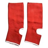 Muay Thai - Tobilleras para artes marciales mixtas y deportes, soporte cómodo para hombres y mujeres (rojo M)