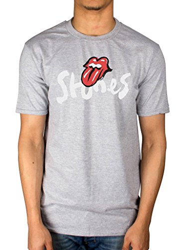 Official The Rolling Stones No Filter Brush Strokes T-Shirt Merch Grey