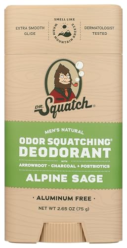 Dr. Squatch Alpine Sage Deodorant, 2.65 Oz