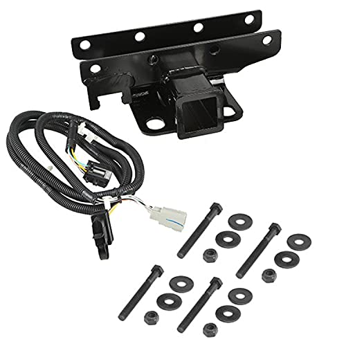 Rugged Ridge Trailer Hitch Kit & Wiring Harness - Fits 2007–2018 Jeep Wrangler JK - Heavy-Duty Receiver Kit with Powder-Coat Finish