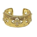 Sumpgle Anillo italiano hecho a mano de oro cepillado de doble tono inspirado en la realidad, Adjustable