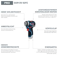 Bosch PRO 12V System Akku-Bohrschrauber GSR12V-32FC – Ansicht 2