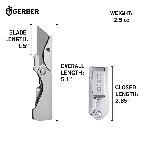 Gerber Gear 22-41830N Eab Pocket Knife And Money Clip, Edc Gear, Fixed Blade Knife, Stainless Steel #TOP2