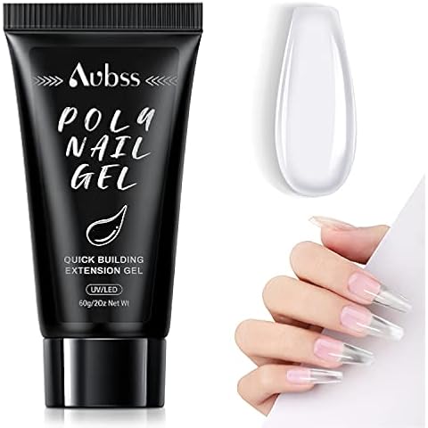 Gel Extensor de Uñas AUBSS Poly Builder Transparente Cover