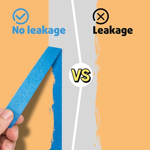 Avotik Blue Painters Tape 3 Rolls: Masking Tape 1 Inch Wide x 55 Yards - Painter's Tape Blue Masking Tape for Walls Painting Packing, Wood, Floors, DIY, Total 165 Yards - Image 3